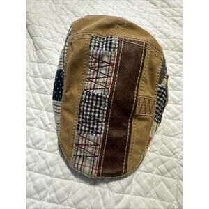 Mens Fashion Style Flat Patchwork Cap Multicolor Adjustable